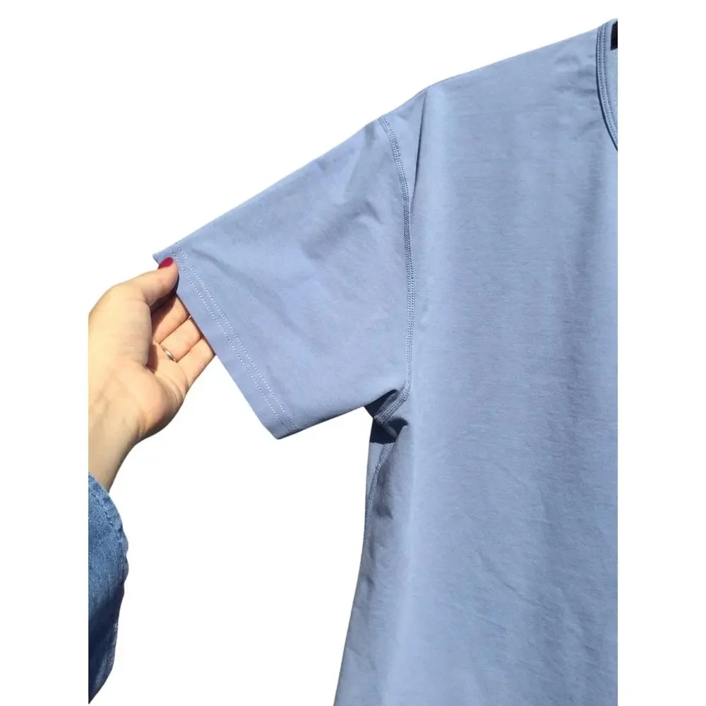 BYLT Mens T-shirt Top Blue Athleisure Gym Workout Run Runner Outdoor Basic M